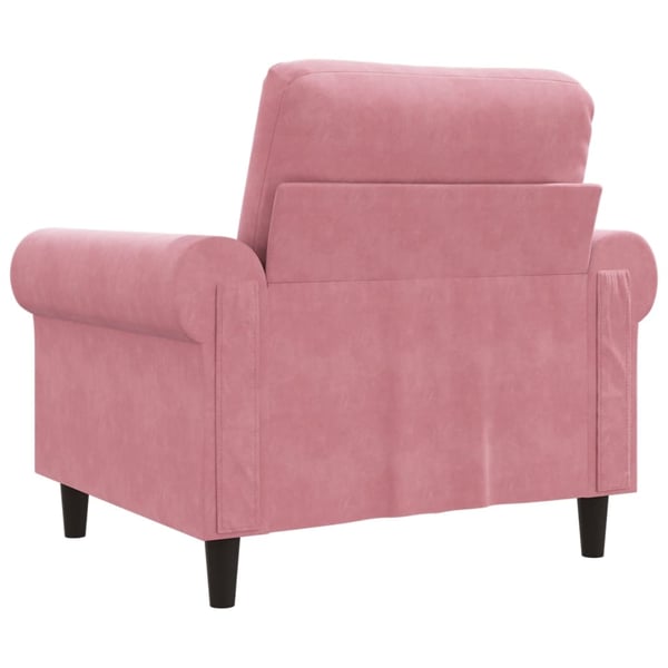 vidaXL lænestol 60 cm velour lyserød