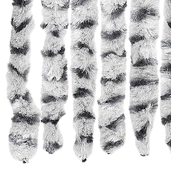 vidaXL flueforhæng 100x230 cm chenille lysegrå og mørkegrå