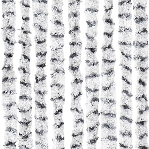 vidaXL flueforhæng 100x230 cm chenille lysegrå og mørkegrå