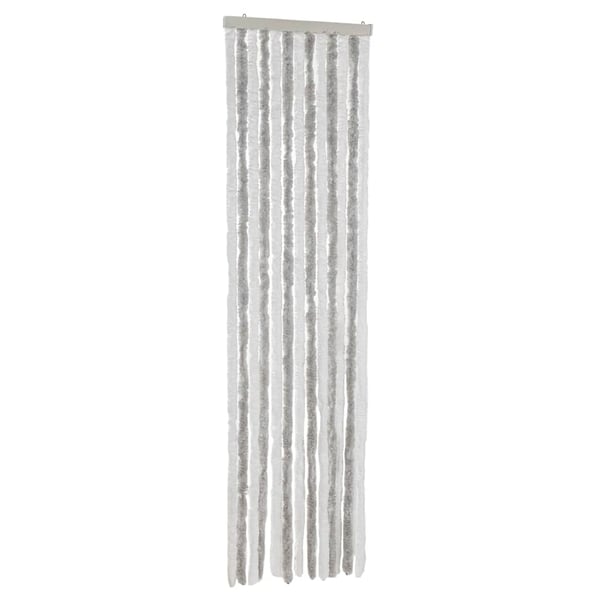 vidaXL Fluegardin lysegrå og hvit 56x200 cm chenille