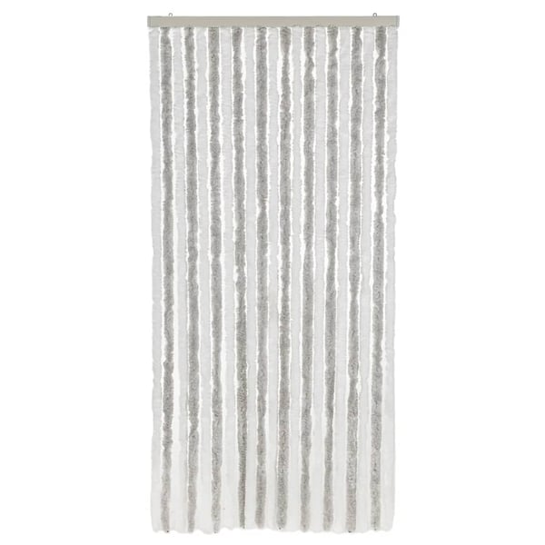 vidaXL Fluegardin lysegrå og hvit 90x200 cm chenille