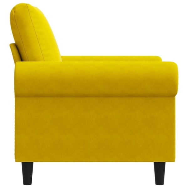 vidaXL lænestol 60 cm velour gul