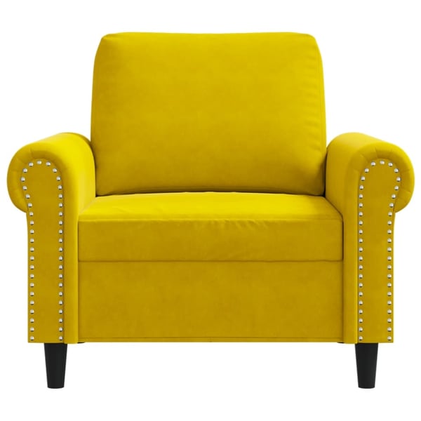 vidaXL lænestol 60 cm velour gul