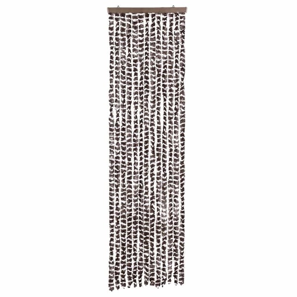 vidaXL flueforhæng 56x200 cm chenille beige og brun