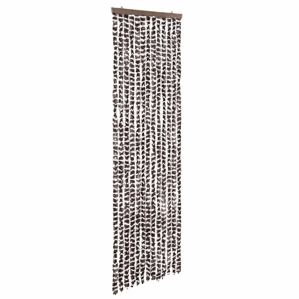 vidaXL flueforhæng 56x200 cm chenille beige og brun
