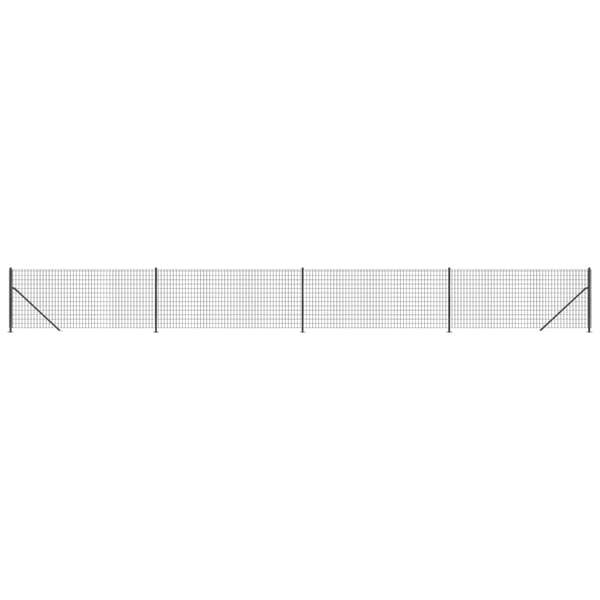 vidaXL trådhegn med flange 0,8x10 m antracitgrå