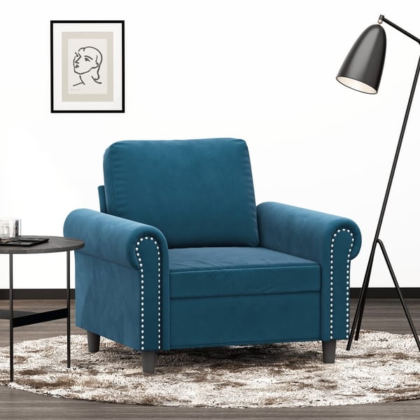 vidaXL lænestol 60 cm velour Blå