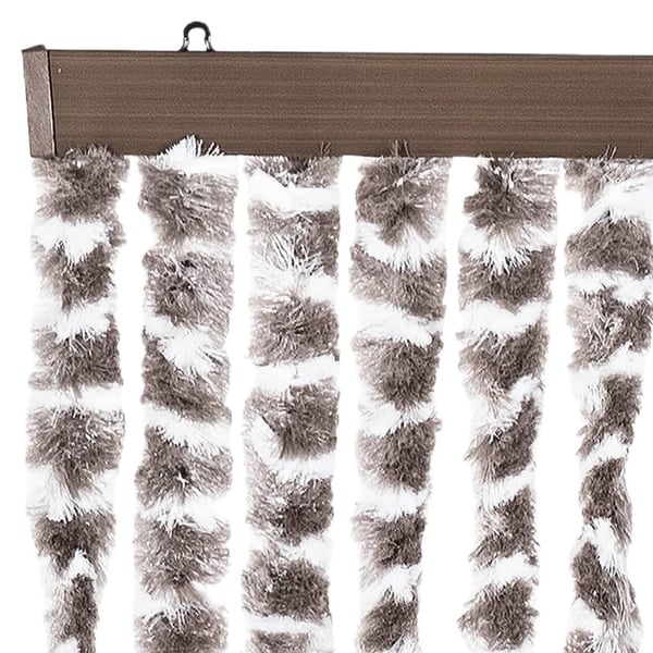 vidaXL Fluegardin gråbrun og hvit 100x230 cm chenille