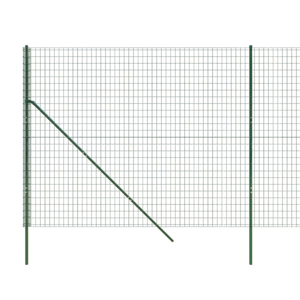 vidaXL trådhegn 1,6x25 m galvaniseret stål grøn