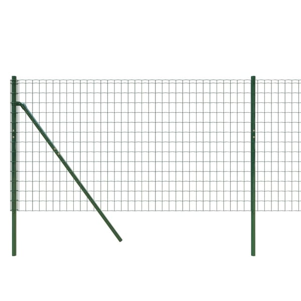 vidaXL trådhegn 0,8x25 m galvaniseret stål grøn