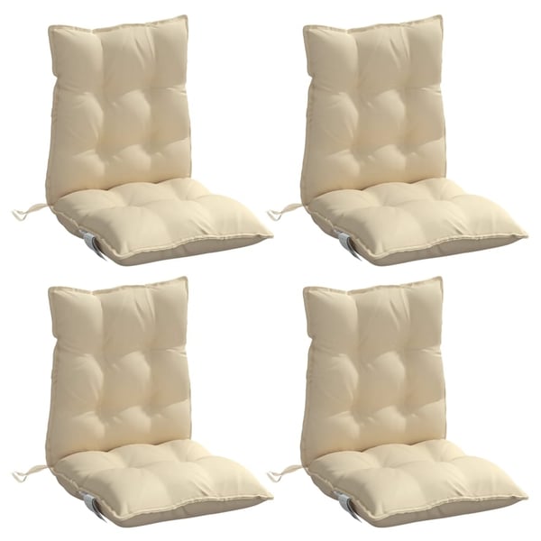 vidaXL Stolsdynor 4 st beige oxfordtyg