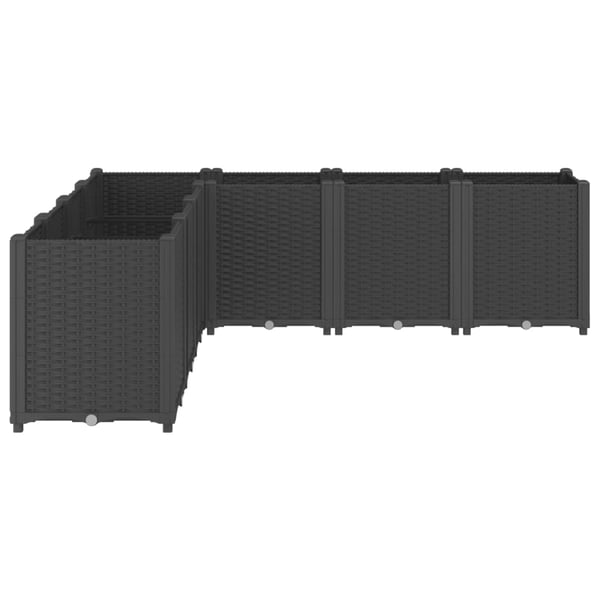 vidaXL plantekasse 160x160x53 cm PP sort