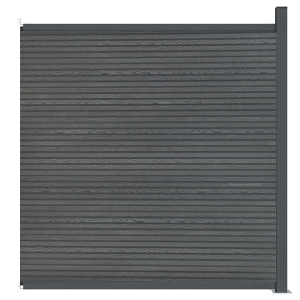 vidaXL Staketpanel WPC grå 173x186 cm