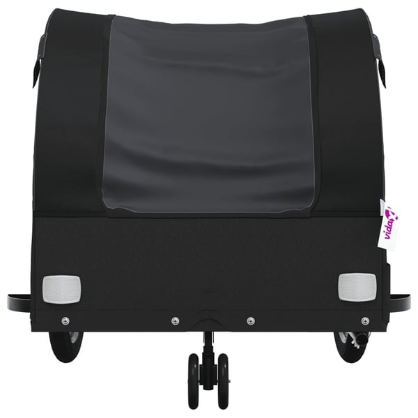 vidaXL cykelanhænger 30 kg jern sort