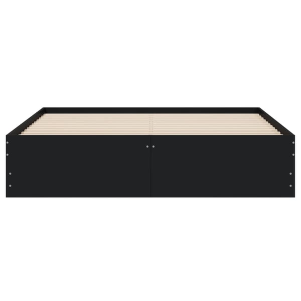 vidaXL Sengeramme med skuffer svart 140x200 cm konstruert tre