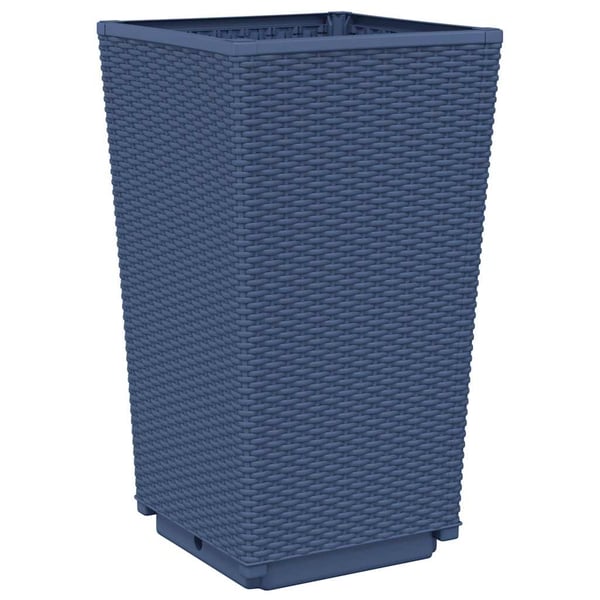 vidaXL Ulkokukkalaatikot 4 kpl sininen harmaa 32,5x32,5x57 cm PP