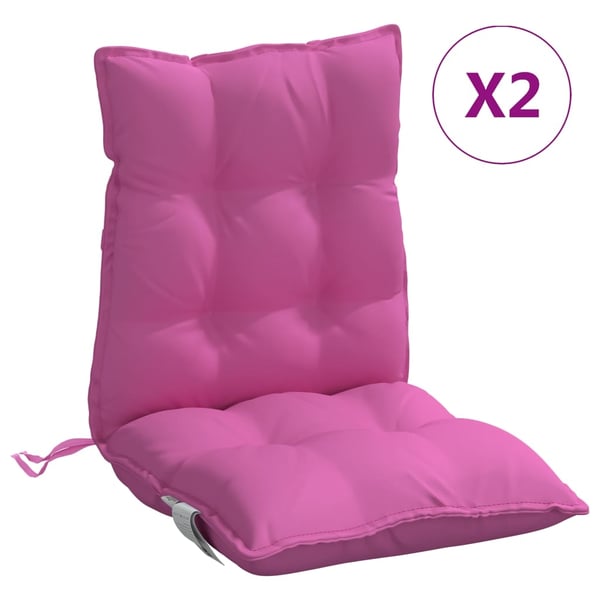 vidaXL Stolsdynor 2 st rosa oxfordtyg