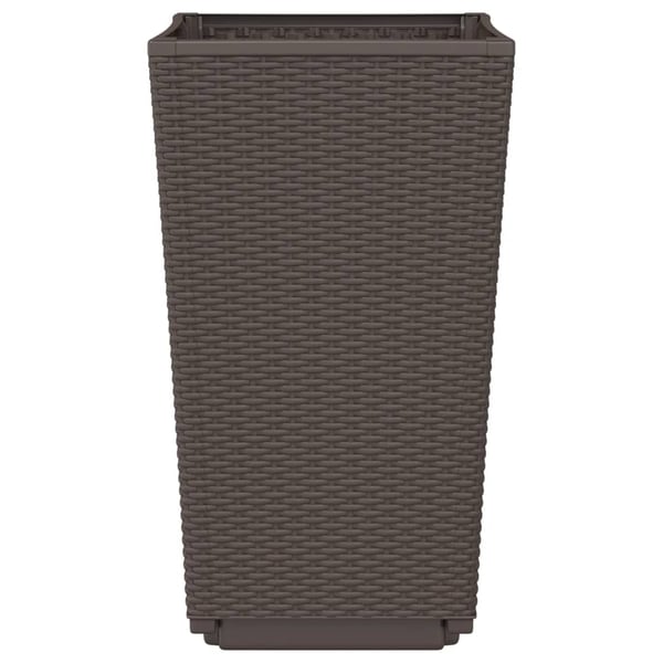 vidaXL Odlingslådor 4 st brun 32,5x32,5x57 cm PP