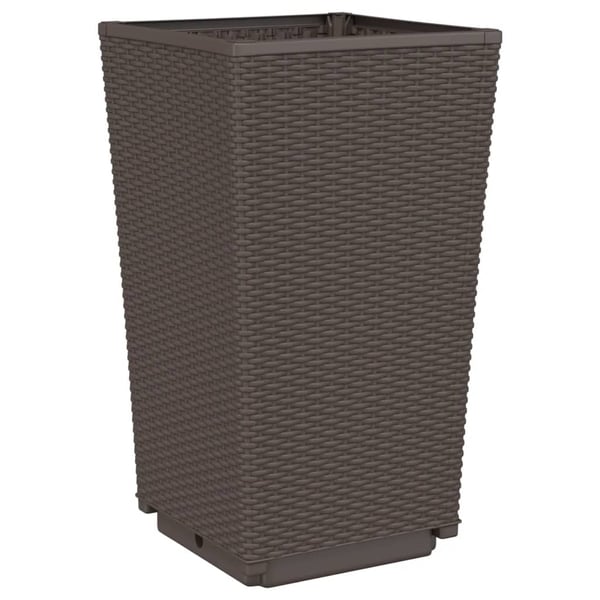 vidaXL Odlingslådor 4 st brun 32,5x32,5x57 cm PP