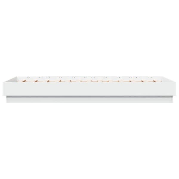 vidaXL Sengeramme med LED-lys hvit 75x190 cm