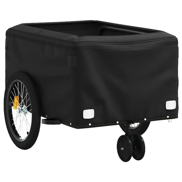vidaXL cykelanhænger 30 kg jern sort og rød