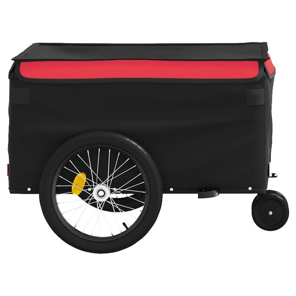 vidaXL cykelanhænger 30 kg jern sort og rød