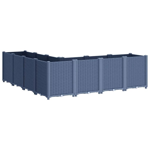 vidaXL Plantekasse blågrå 160x160x53 cm PP
