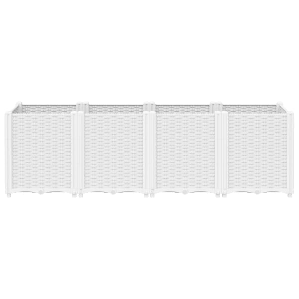 vidaXL Plantekasse hvit 160x40x53 cm PP