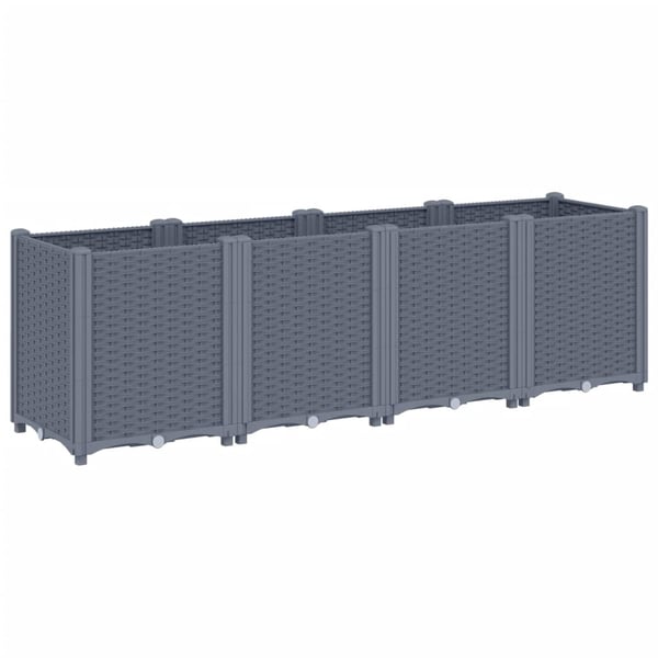 vidaXL Plantekasse blågrå 160x40x53 cm PP