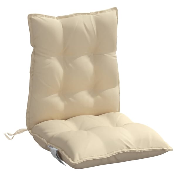 vidaXL stolehynde med lav ryg 2 stk. oxfordstof beige