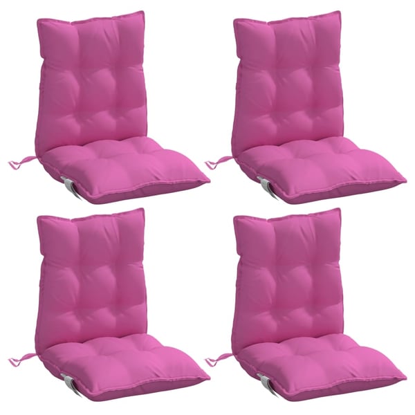 vidaXL Stolsdynor 4 st rosa oxfordtyg