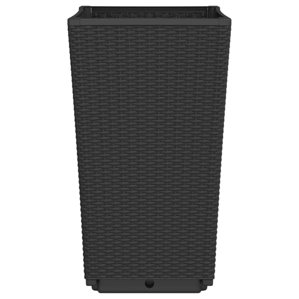 vidaXL Plantekasser 2 stk svart 32,5x32,5x57 cm PP