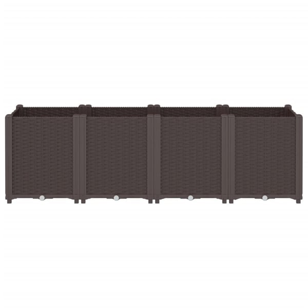 vidaXL plantekasse 160x40x53 cm PP brun