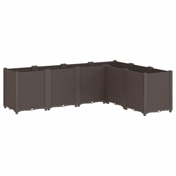 vidaXL Plantekasse brun 160x120x53 cm PP