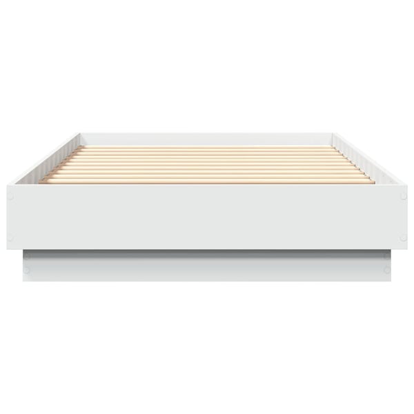 vidaXL Sengeramme med LED-lys hvit 90x190 cm
