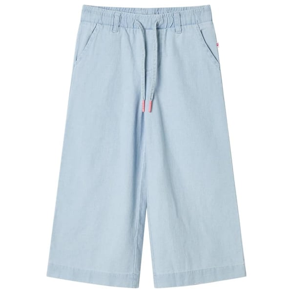 vidaXL Barnbyxor mjuk denimblå 140