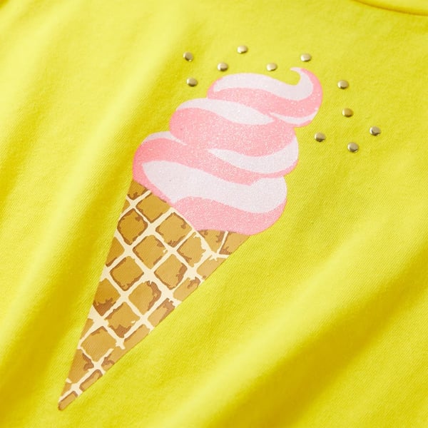 vidaXL T-shirt til børn str. 104 gul