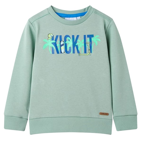 vidaXL Sweatshirt til børn str. 128 lys kakifarve