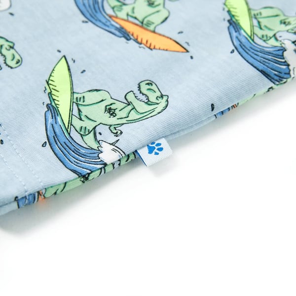 vidaXL Barnepyjamas med korte ermer lyseblå 104