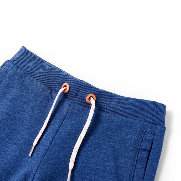 vidaXL Barneshorts med snor mørkeblå melert 140