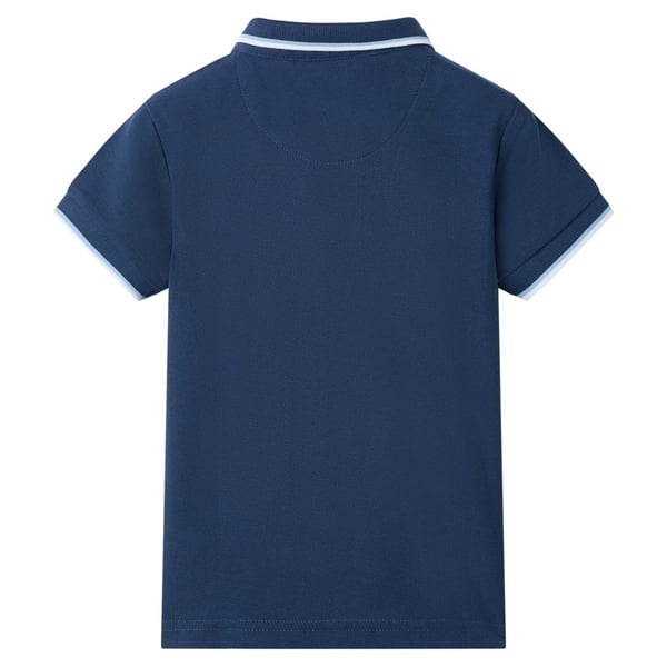 vidaXL Poloshirt til børn str. 104 mørkeblå