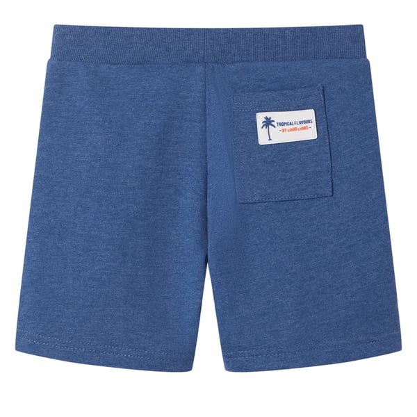 vidaXL Barneshorts med snor mørkeblå melert 128