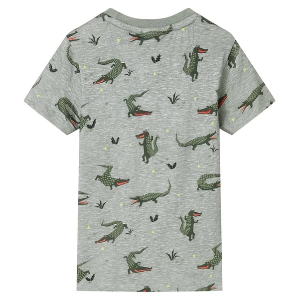 vidaXL T-shirt til børn str. 104 lys kakimeleret
