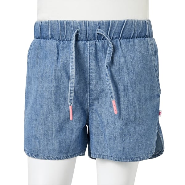 vidaXL Barneshorts denimblå 128
