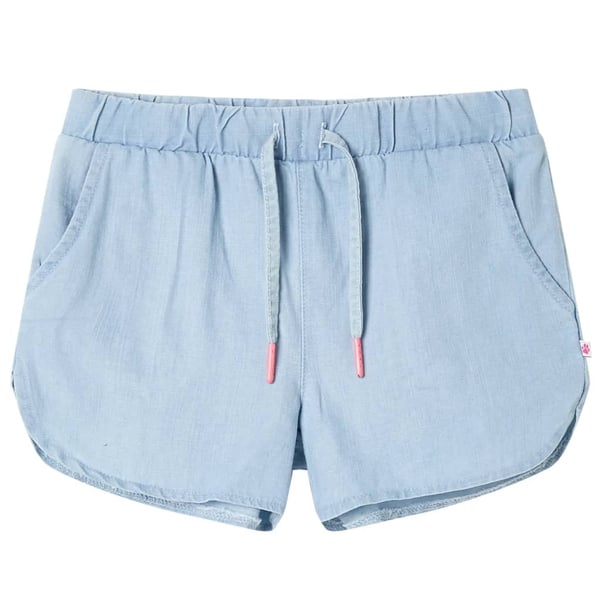 vidaXL Barneshorts myk denimblå 140