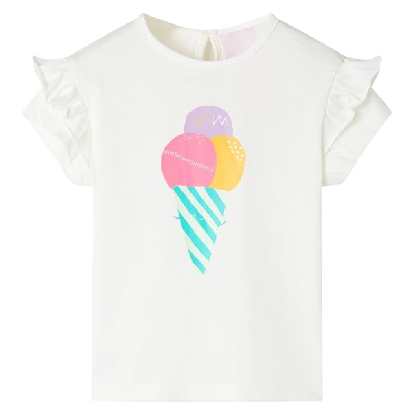 vidaXL T-shirt til børn str. 104 ecrufarvet