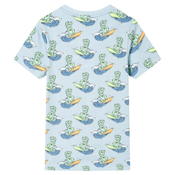 vidaXL Pyjamas til børn str. 128 korte ærmer lyseblå
