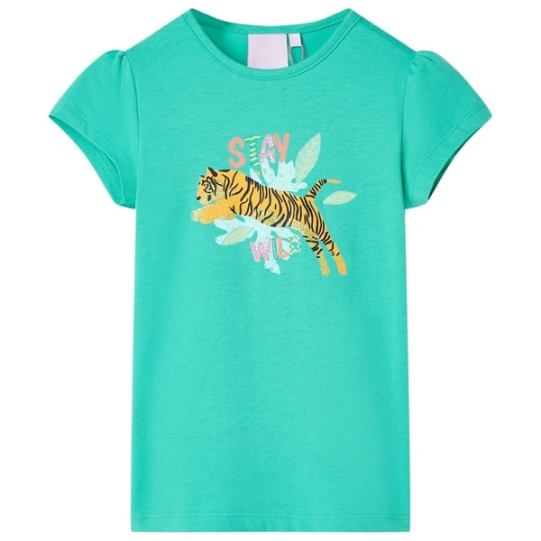 vidaXL T-shirt til børn str. 116 mintgrøn