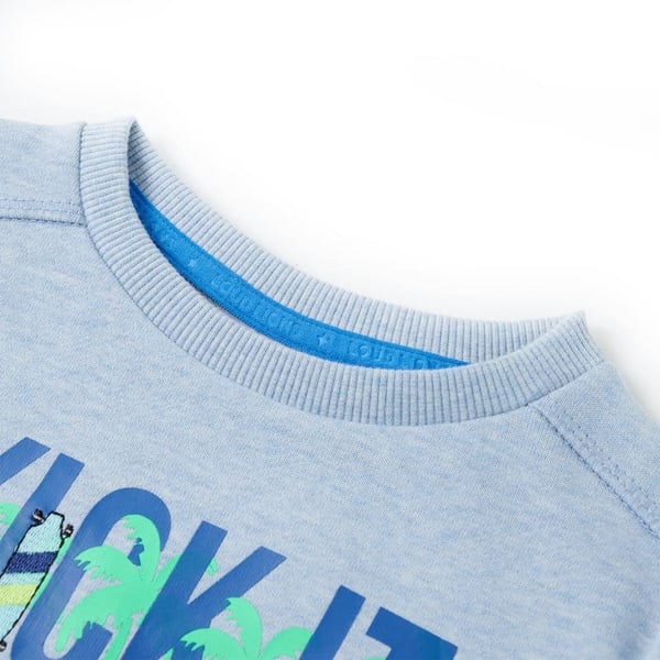 vidaXL Sweatshirt til børn str. 140 blåmeleret
