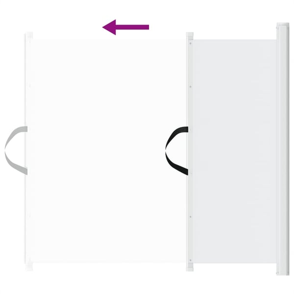 vidaXL Infällbar husdjursgrind vit 82,5x125 cm